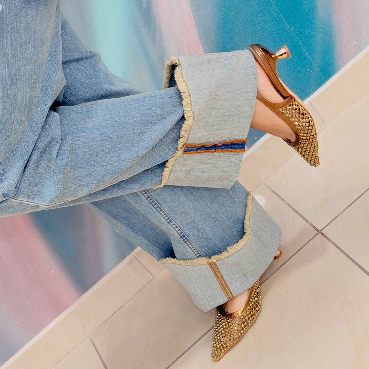 Jeans con risvolto Dejavu