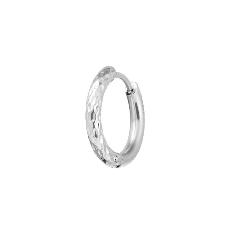 Orecchino a cerchio 1,7 cm trama diamantata Marlù