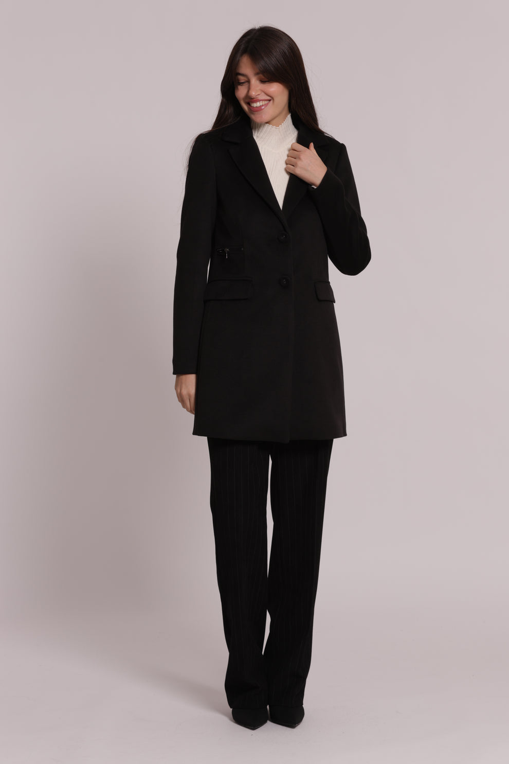 CAPPOTTO BARONETTO CON DETTAGLIO ZIP MIMI-MUA