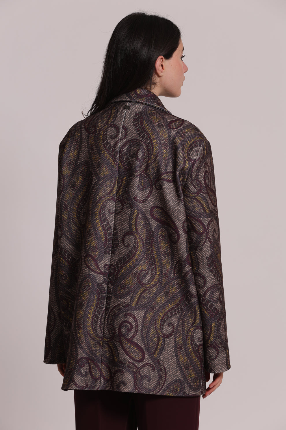 CAPPOTTO GIACCONE OVER FANTASIA PAISLEY MIMI-MUA