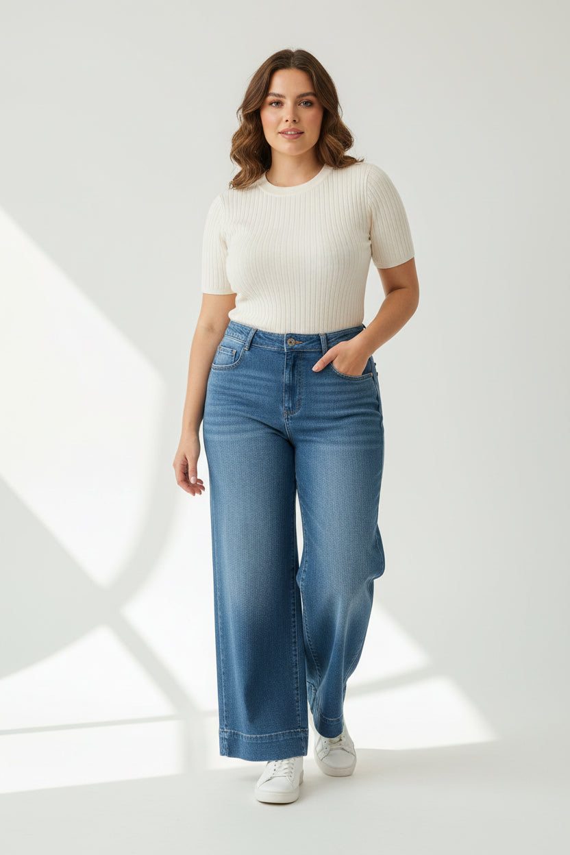 Jeans a palazzo Mat