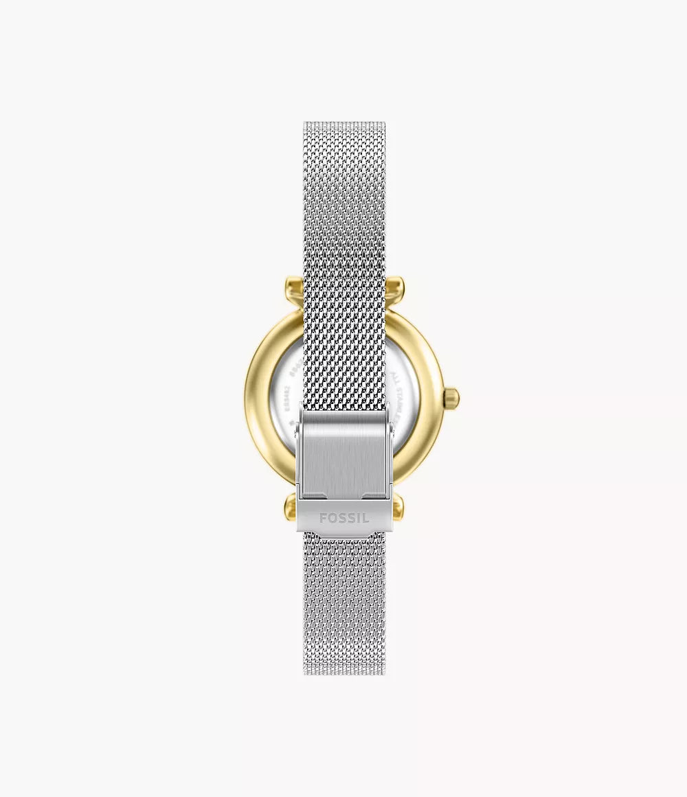 Orologio Carlie a tre sfere in acciaio Fossil