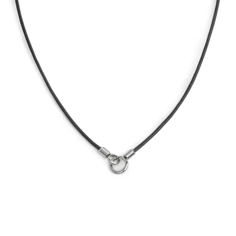 Collana cordino cerato con anello centrale Marlù