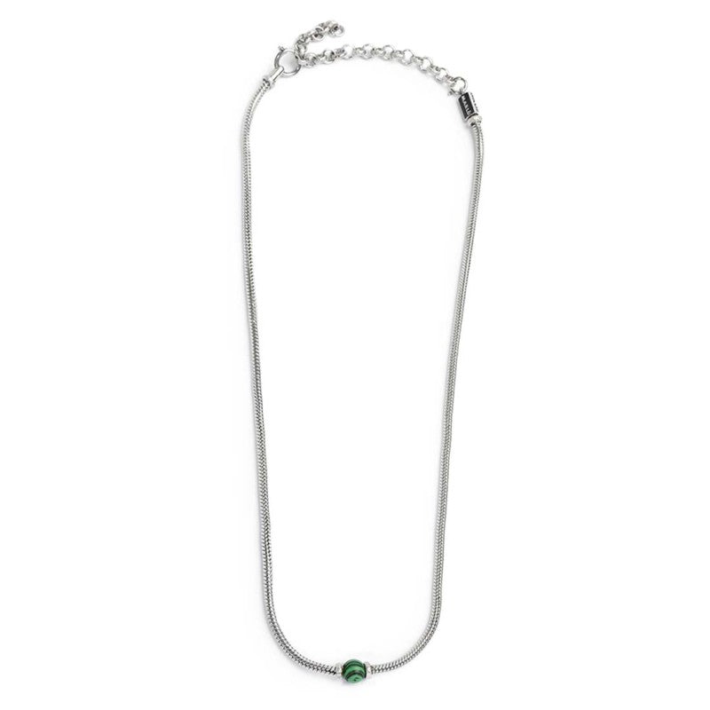 Collana catena snake con sfera centrale Marlù
