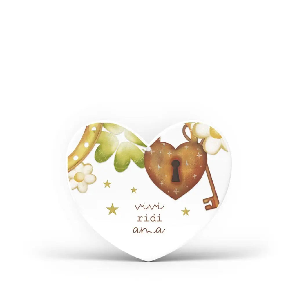 Calamita cuore "Vivi, Ridi, Ama" - Pensieri di Luce