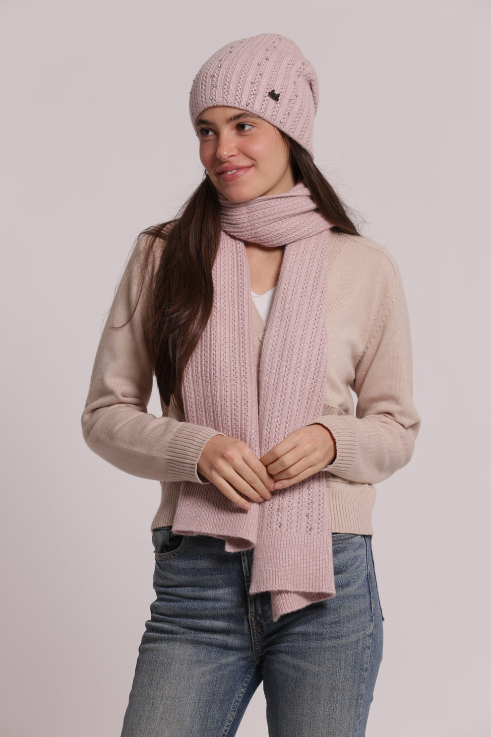 SCIARPA CON PICCOLE TRECCE CON STRASS MIMI-MUA