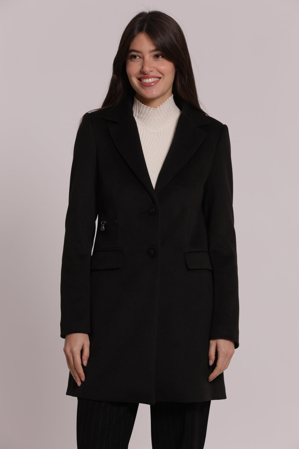 CAPPOTTO BARONETTO CON DETTAGLIO ZIP MIMI-MUA
