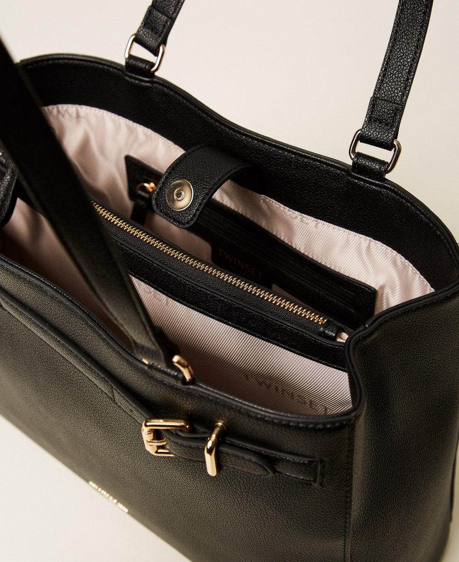 Borsa shopper con fibbie T Twinset