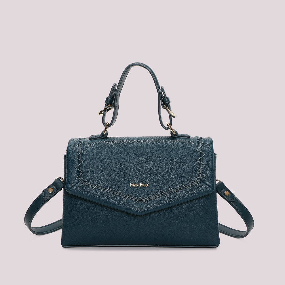BORSA A MANO CON CUCITURE A VISTA MIMI-MUA