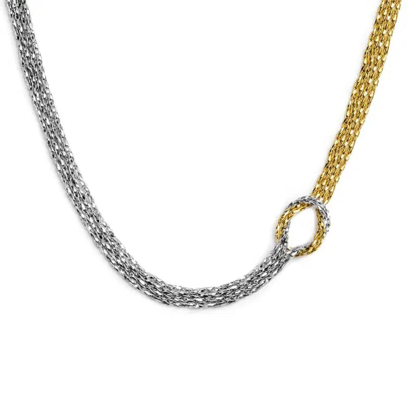 Collana con nodo catena snake quadrata ritorta Marlù