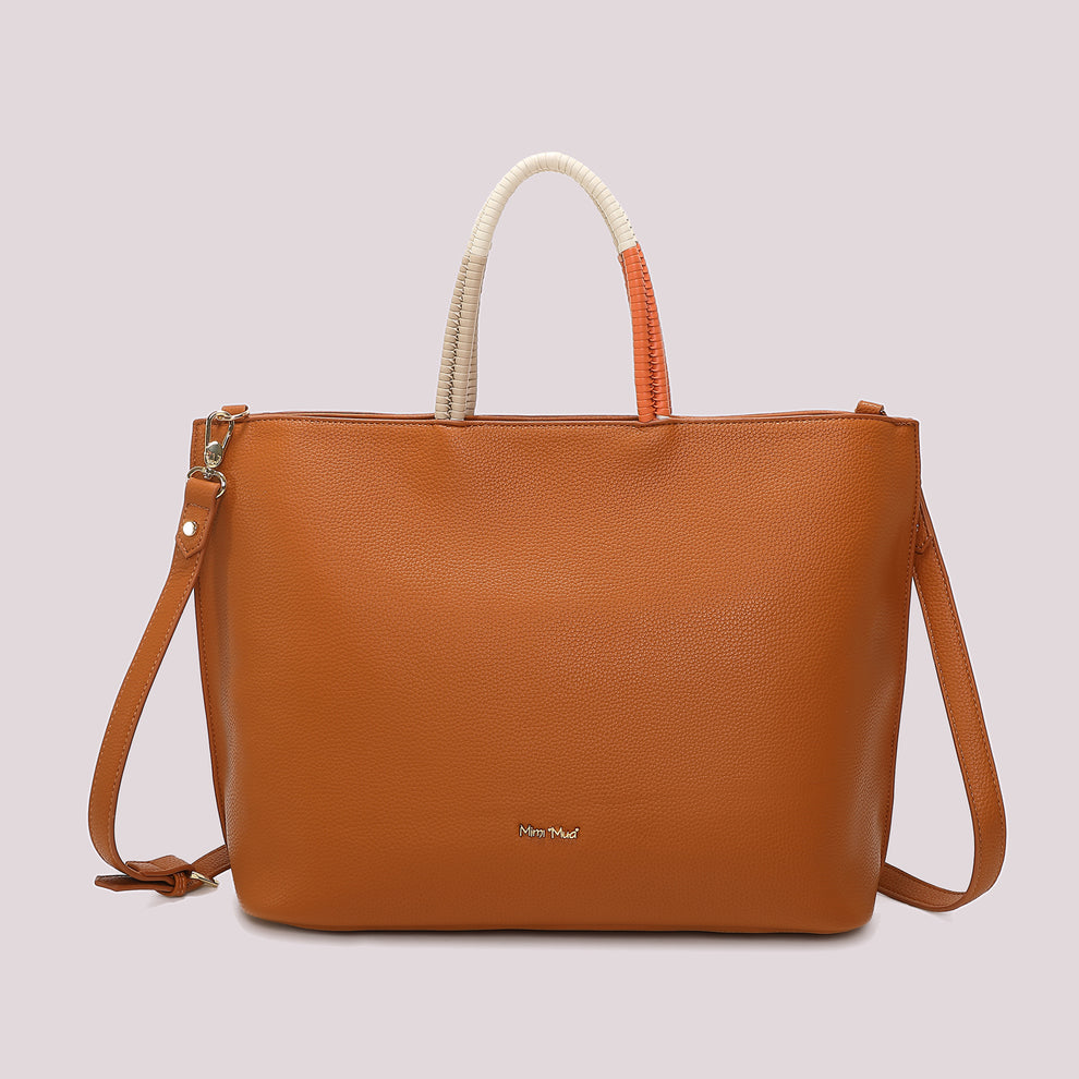 BORSA SHOPPING CON MANICO INTRECCIATO MIMI-MUA
