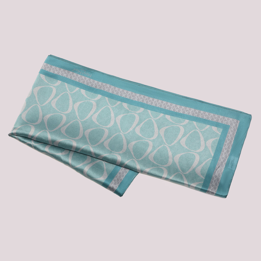 FOULARD CON CERCHIETTI ASIMMETRICI (90X90 cm) MIMI-MUA