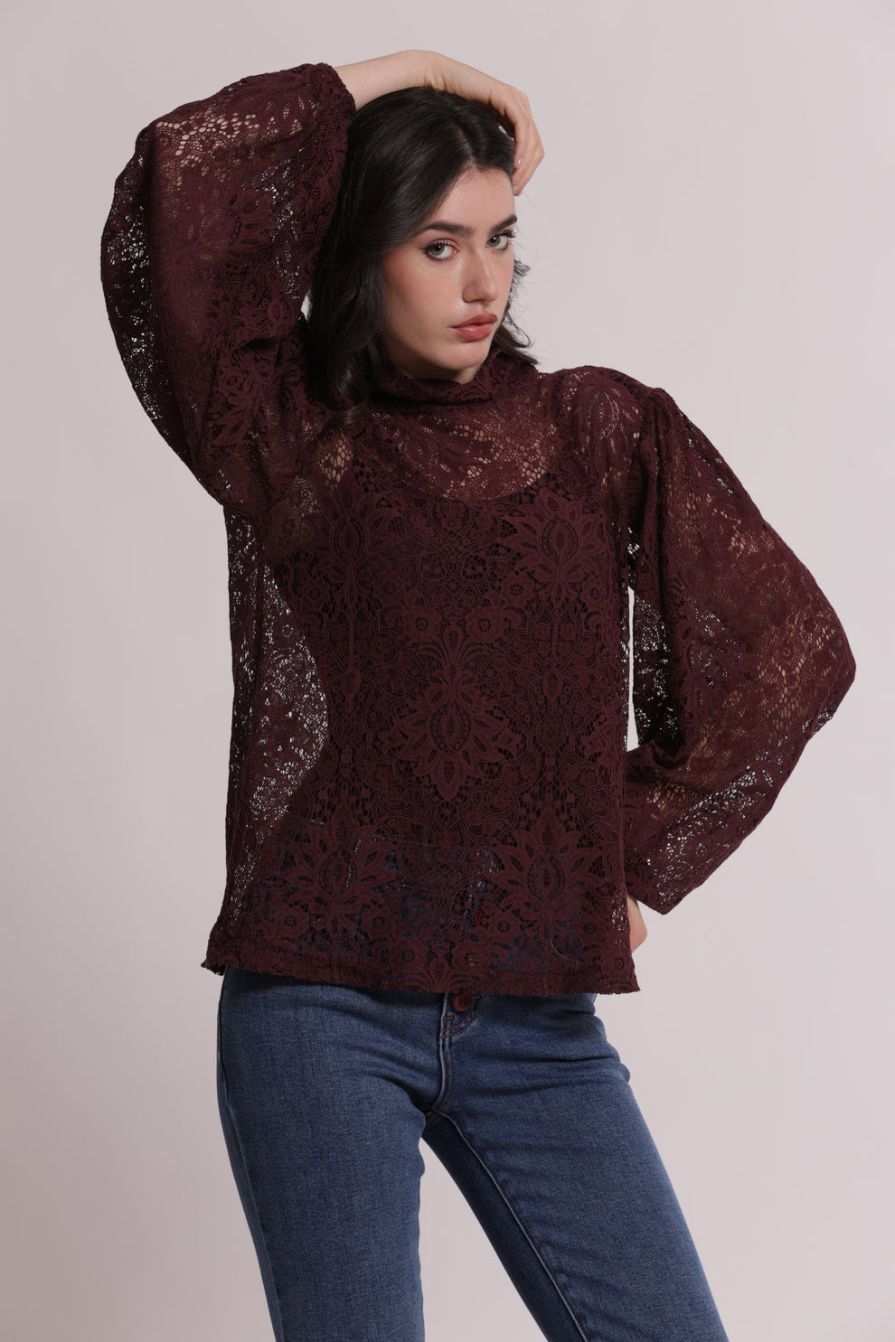 BLUSA IN PIZZO MIMI-MUA