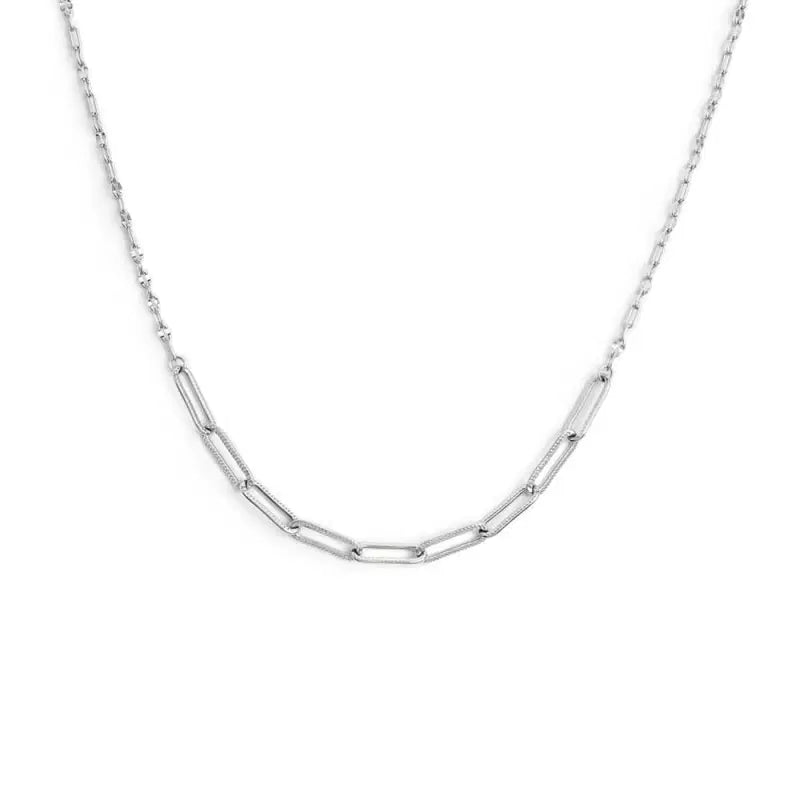 Collana catena lip cable e centrale a catena cable con texture Marlù