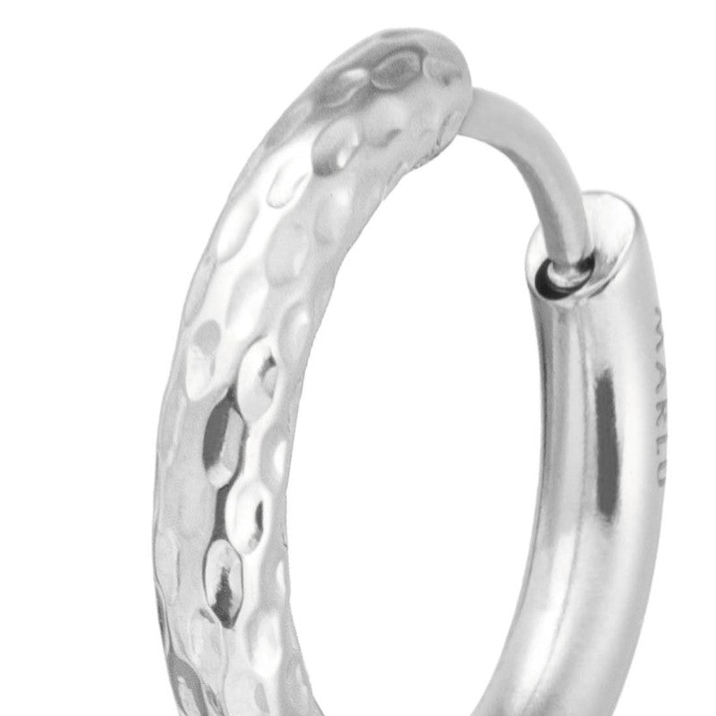 Orecchino a cerchio 1,7 cm trama diamantata Marlù