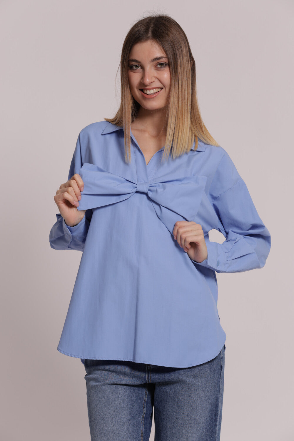 BLUSA CON FIOCCO FRONTALE Mimi-Mua