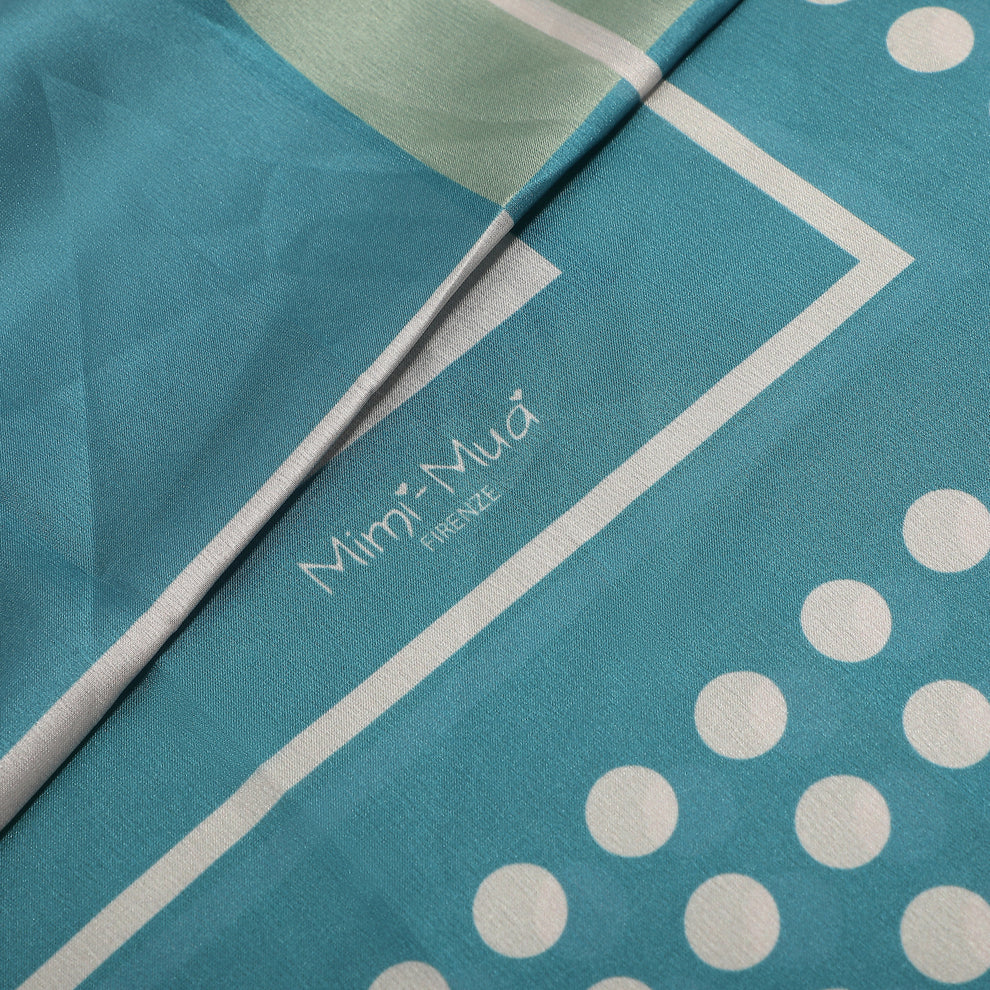 FOULARD CON CORNICE A PALLINI (90X90 cm) MIMI-MUA