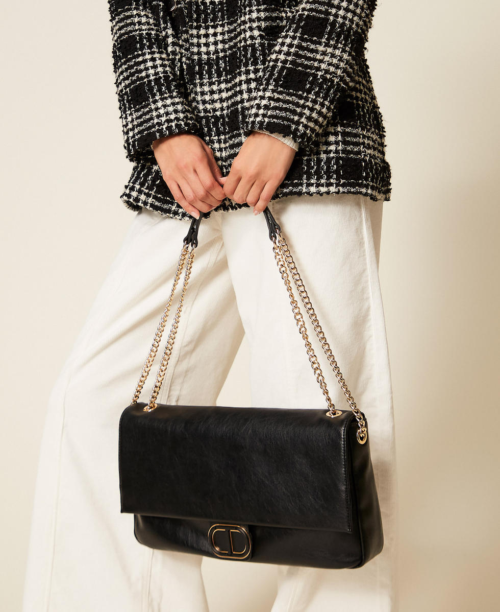 Borsa a tracolla morbida con Oval T Twinset