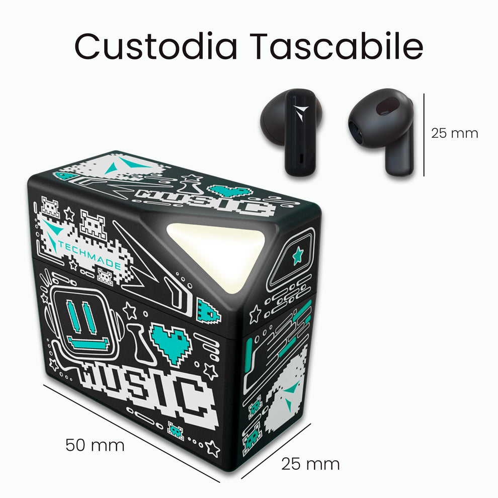 Auricolari Bluetooth in Ear XM191 - con Box di ricarica - AI di traduzione