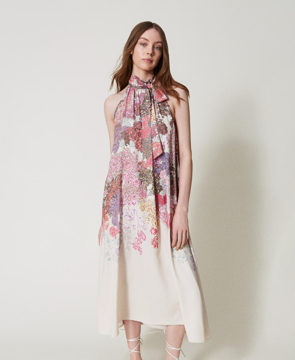 Abito lungo halter MYFO a fiori Twinset