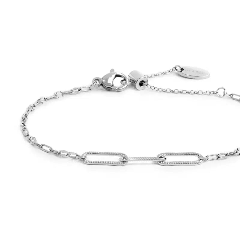 Bracciale catena lip cable e centrale a catena cable con texture Marlù