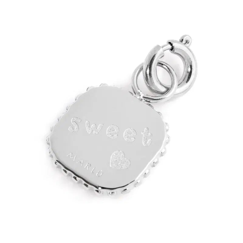 Charm piastrina cuore con zircone MARLU'