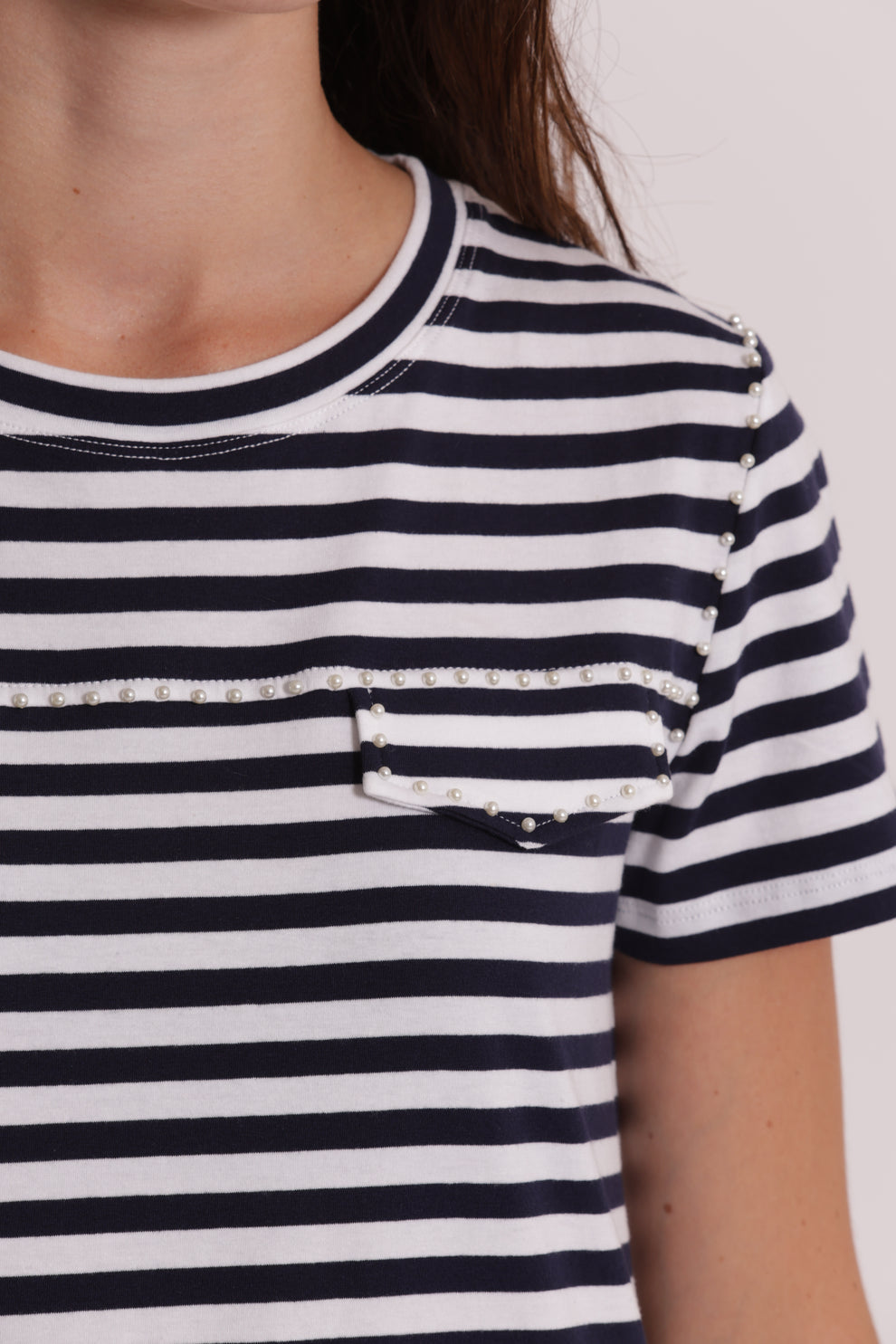 T-SHIRT A RIGHE CON BORCHIE MIMI-MUA