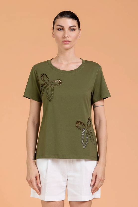 T-SHIRT CON CUT OUT FARFALLA Take Two