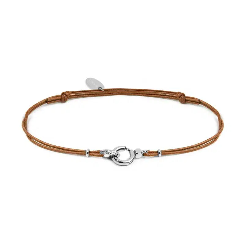 Bracciale cordino con moschettone ad anello centrale Marlù