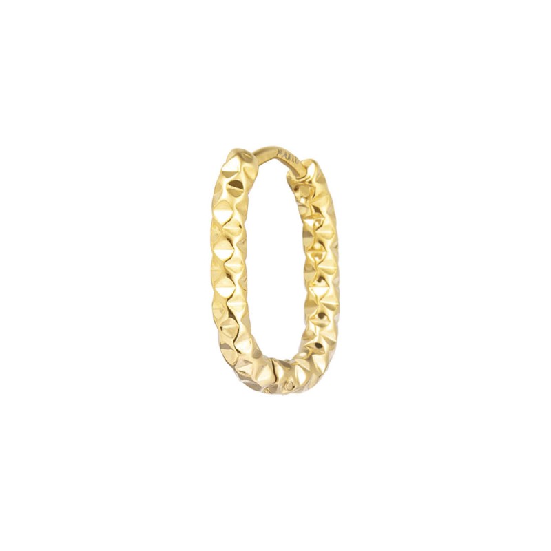 Orecchino ovale 1,8 cm trama diamantata Marlù