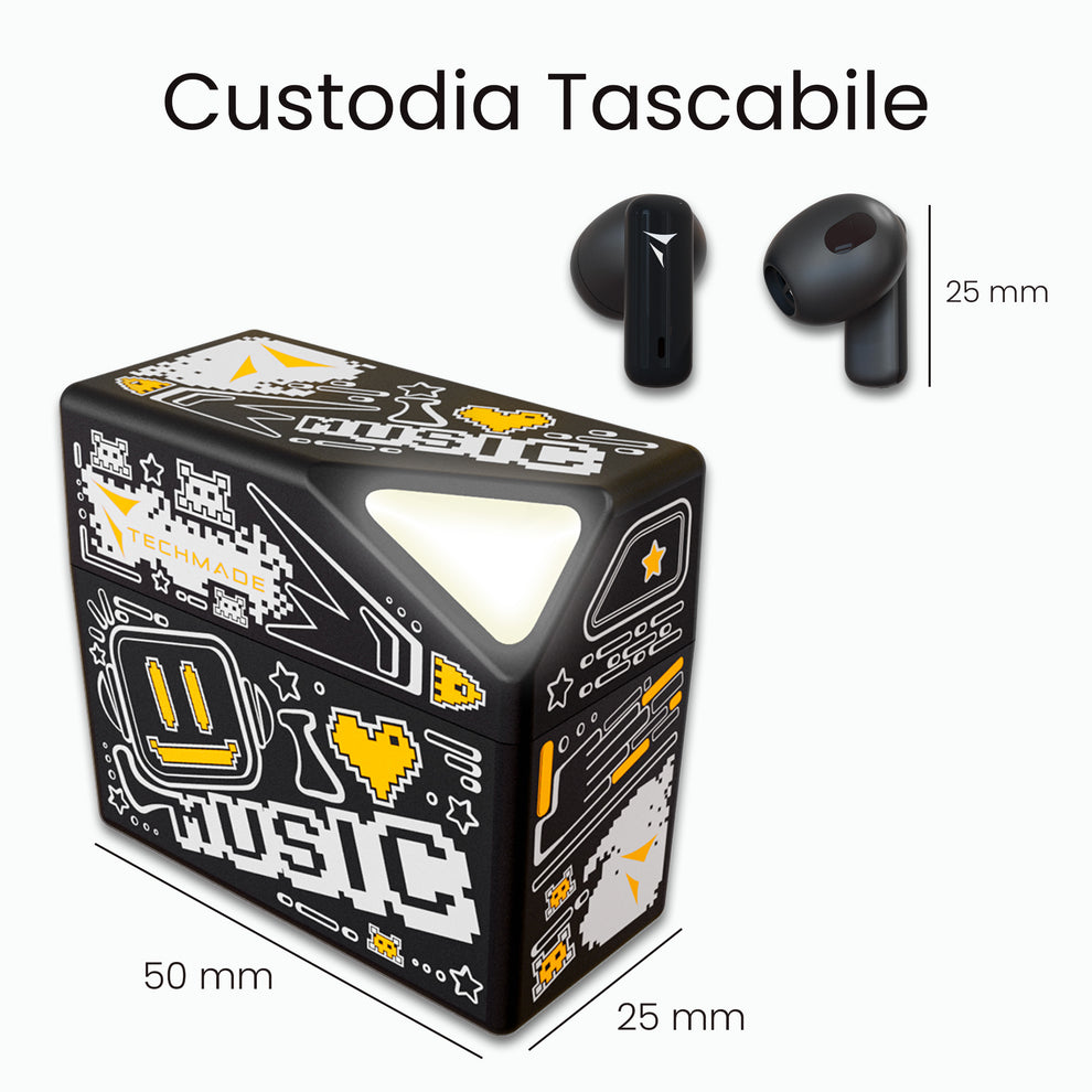 Auricolari Bluetooth in Ear XM191 - con Box di ricarica - AI di traduzione