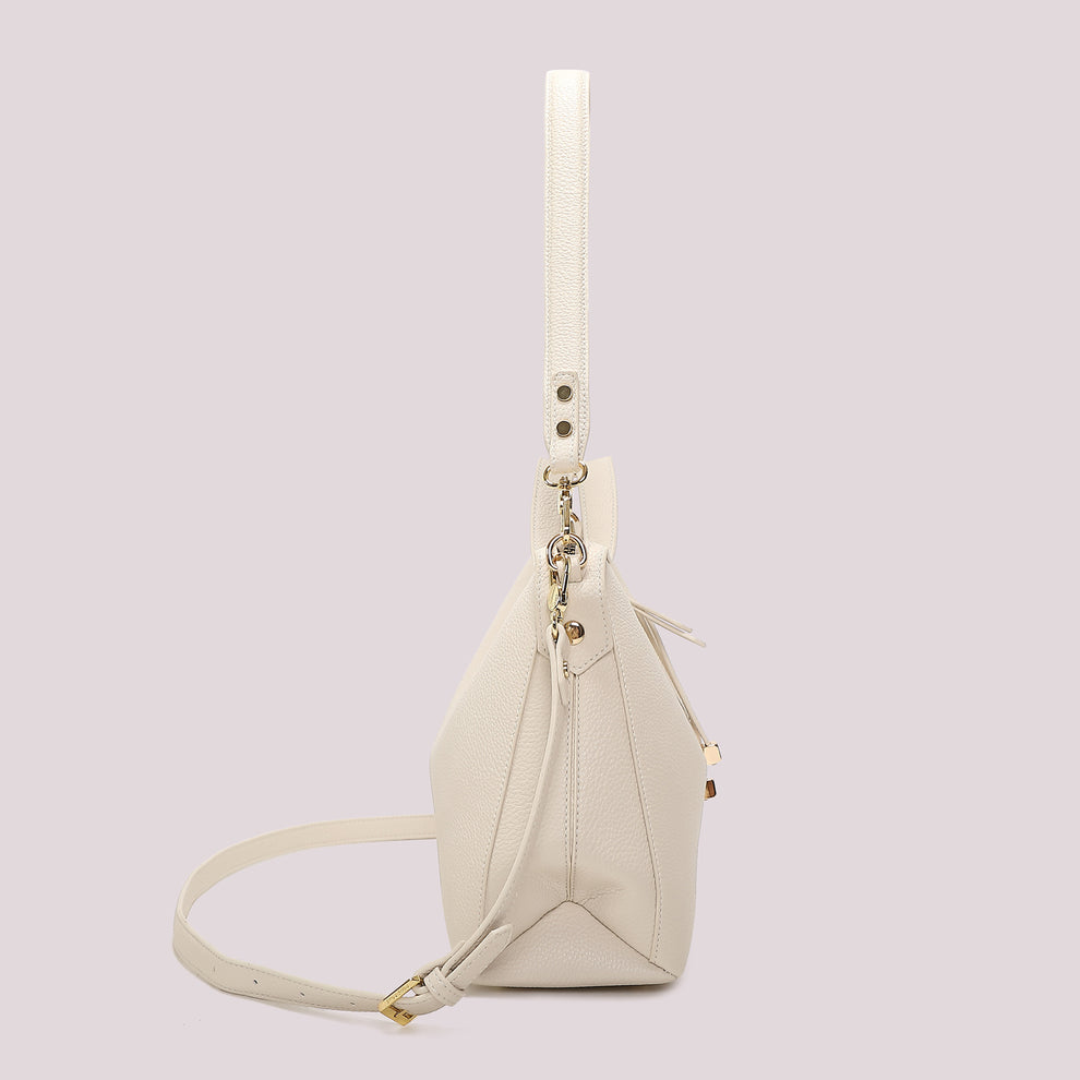 BORSA A SPALLA CON TIRA ZIP CON DETTAGLIO QUADRATO MIMI-MUA