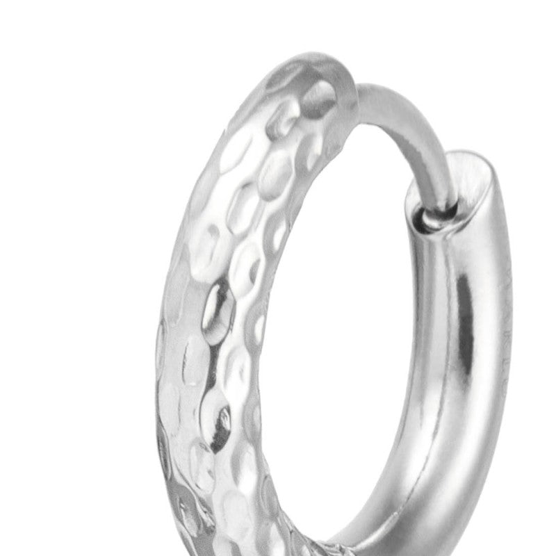 Orecchino a cerchio 1,5 cm trama diamantata Marlù