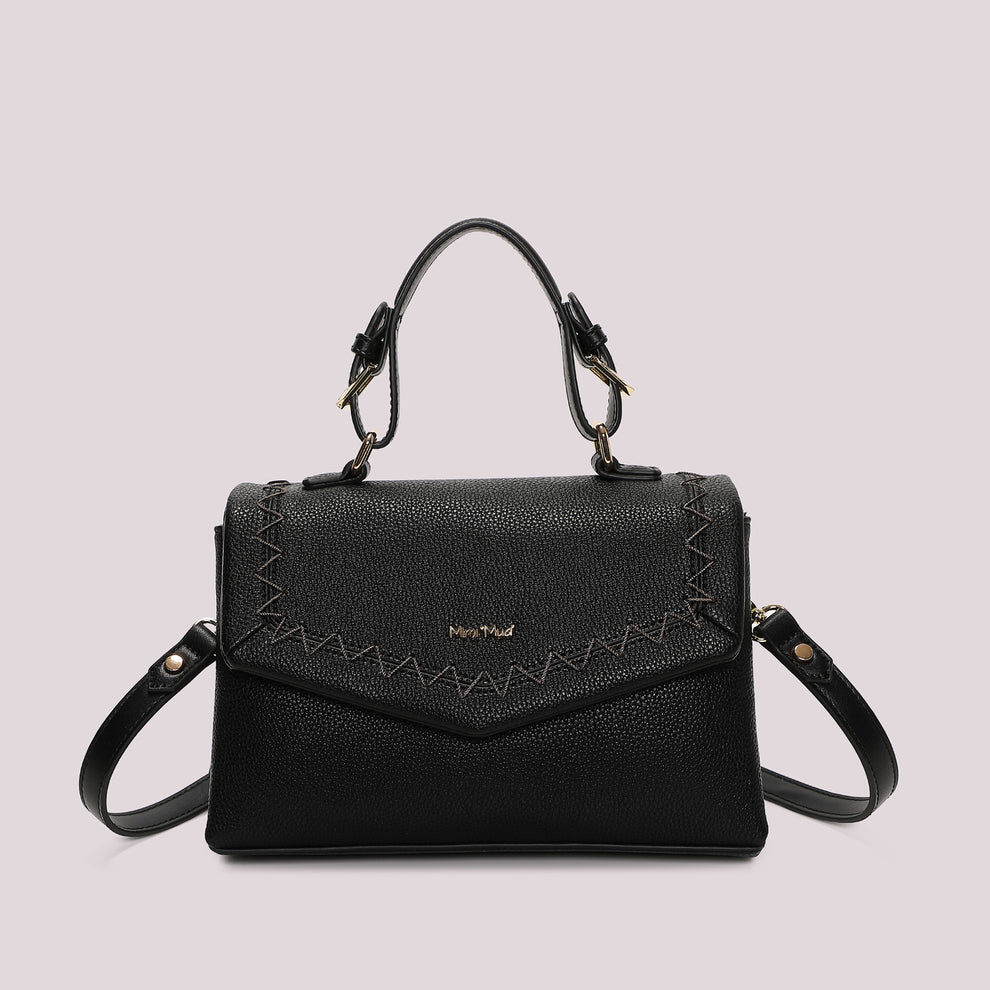 BORSA A MANO CON CUCITURE A VISTA MIMI-MUA