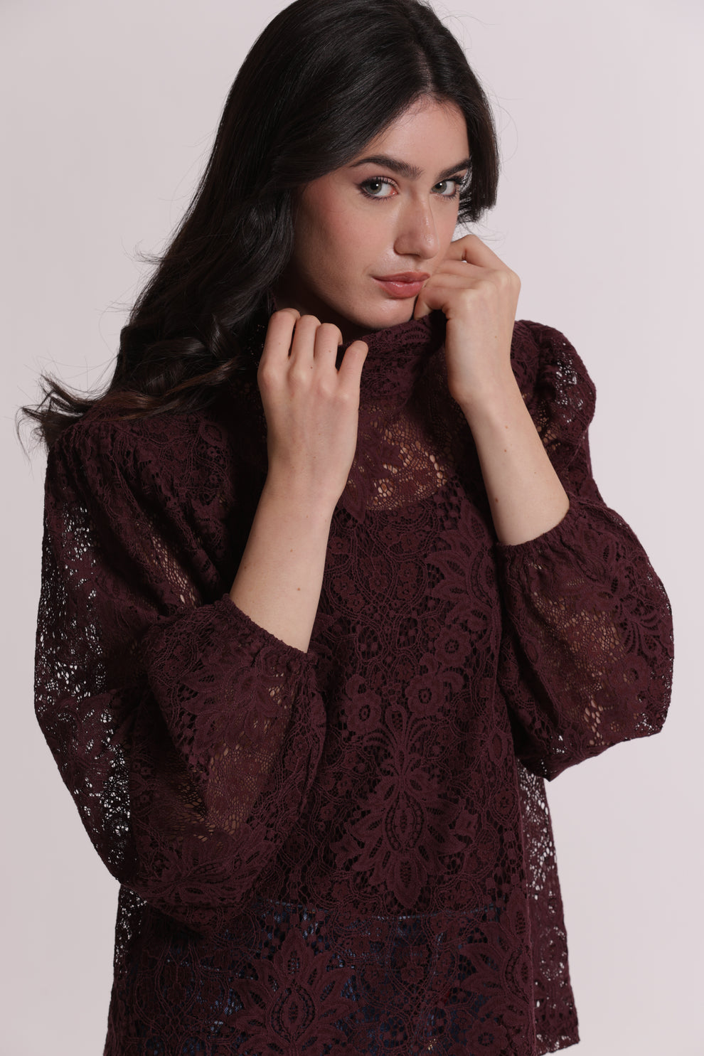 BLUSA IN PIZZO MIMI-MUA