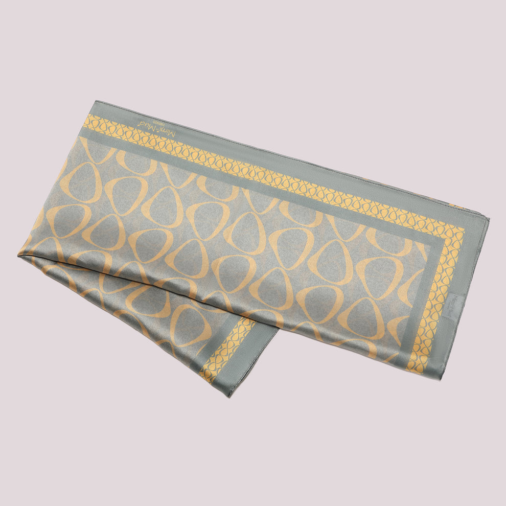FOULARD CON CERCHIETTI ASIMMETRICI (90X90 cm) MIMI-MUA