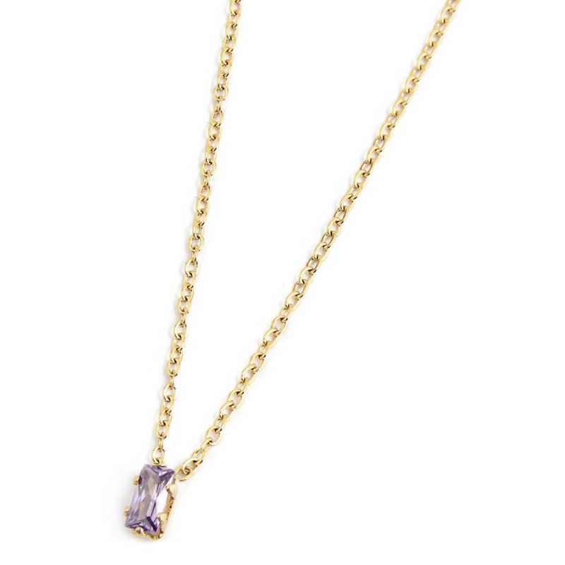 Collana con zircone baguette MARLU'