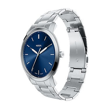 Orologio Minimalist 44 mm a tre sfere con bracciale in acciaio Fossil