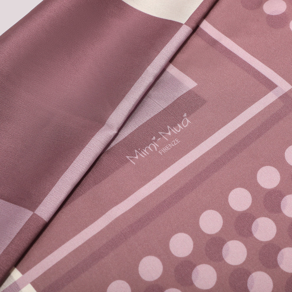 FOULARD CON CORNICE A PALLINI (90X90 cm) MIMI-MUA