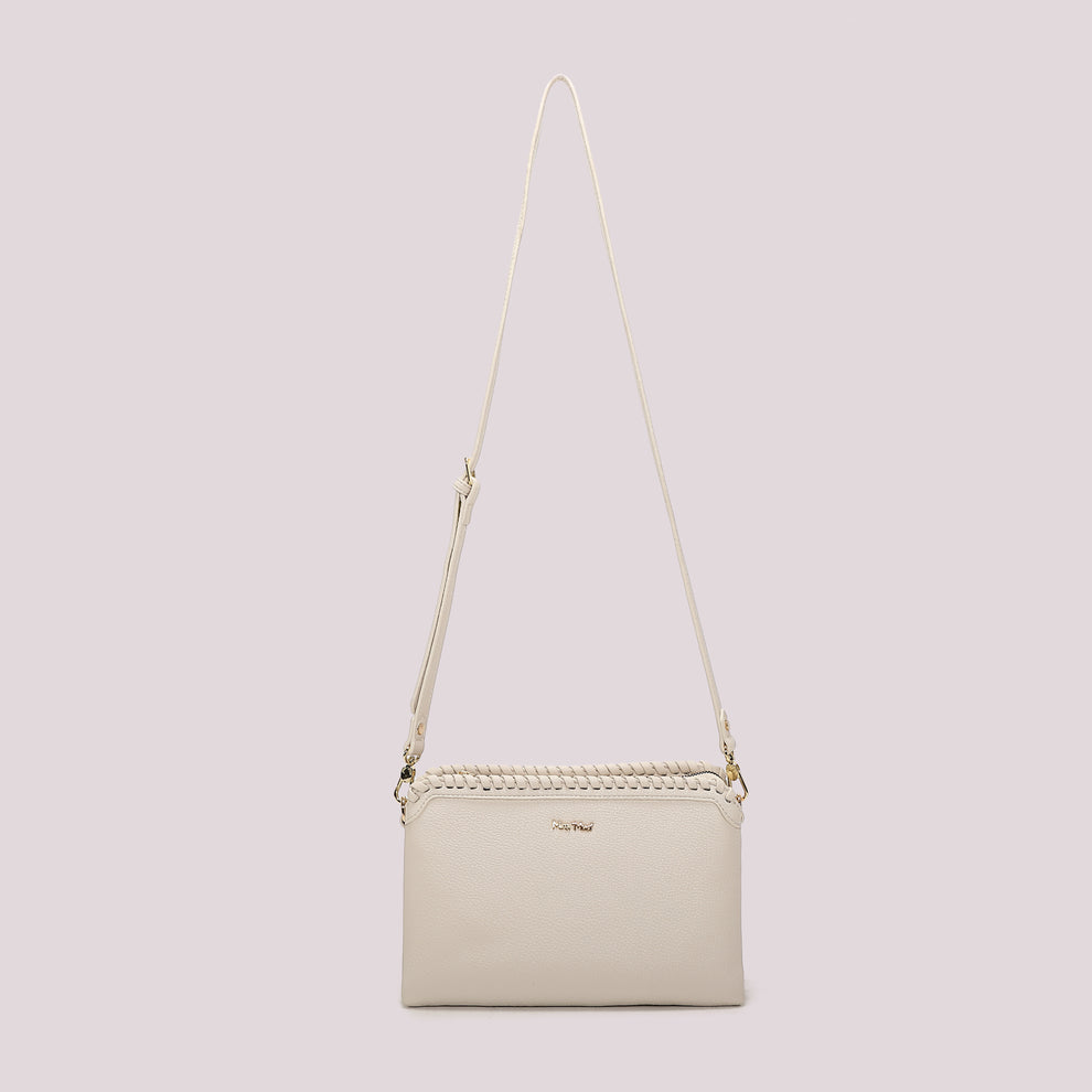 BORSA A TRACOLLA CON BORDO INTRECCIATO MIMI-MUA