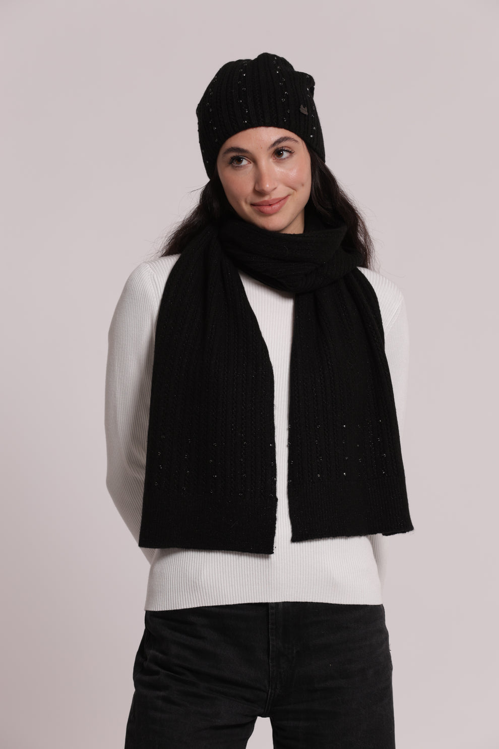 SCIARPA CON PICCOLE TRECCE CON STRASS MIMI-MUA