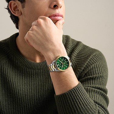 Orologio multifunzione Pearson 42 mm con bracciale in acciaio bicolore Fossil