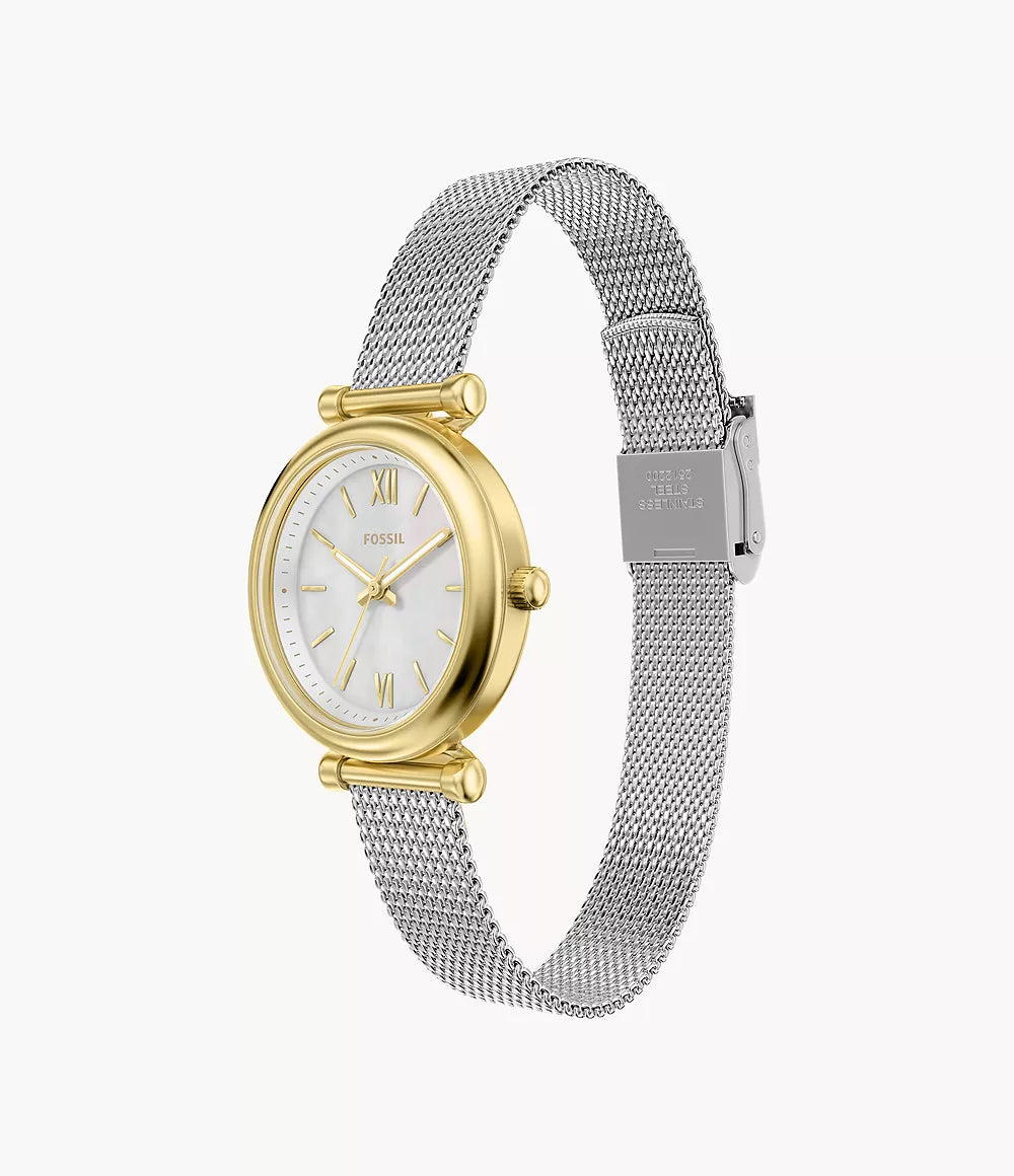 Orologio Carlie a tre sfere in acciaio Fossil