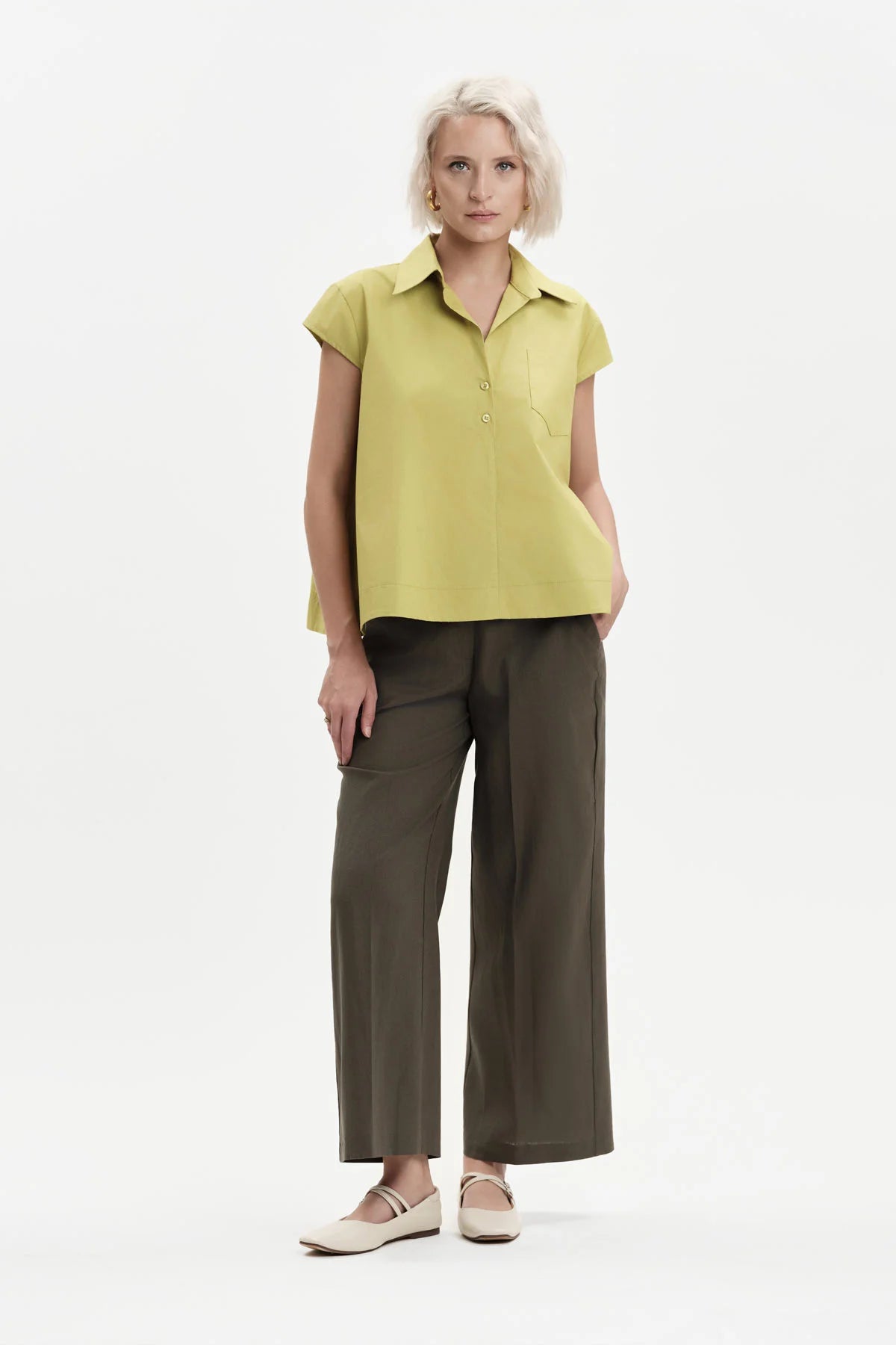 BLUSA SVASATA IN POPELINE WHITE WISE