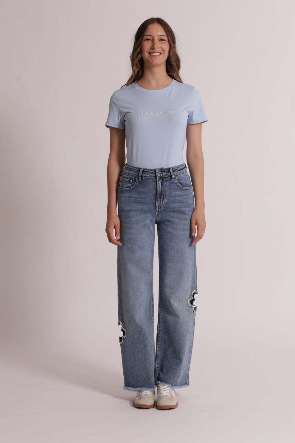 JEANS MARINE CON CUT OUT GIOIELLO MIMI-MUA
