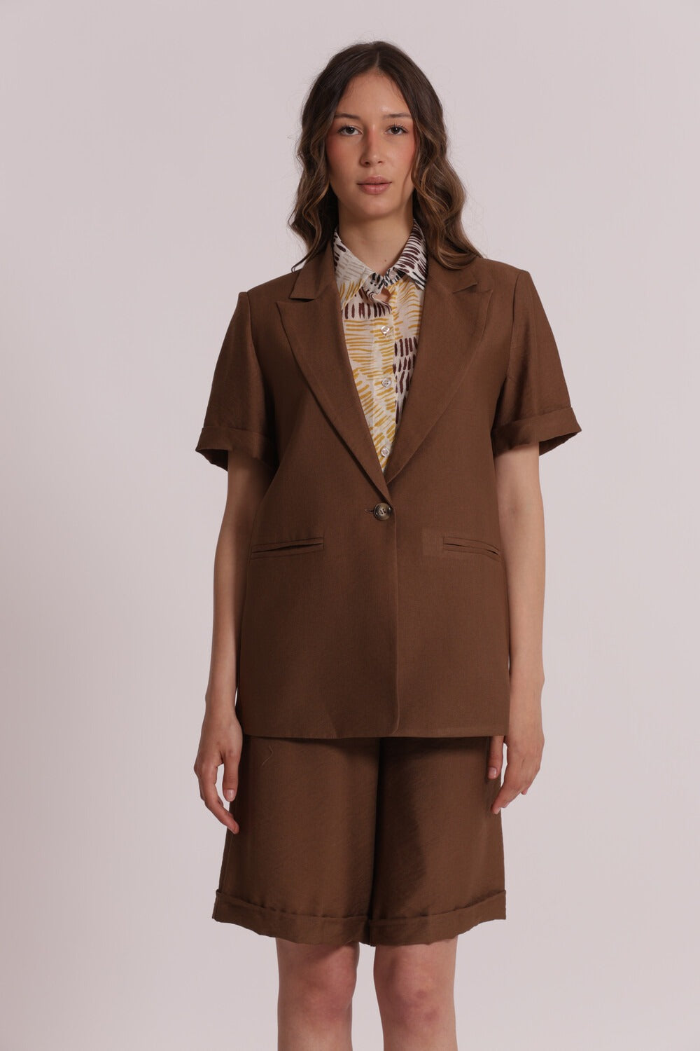 GIACCA BASIC MANICHE CORTE VISCOSA NYLON MIMI-MUA