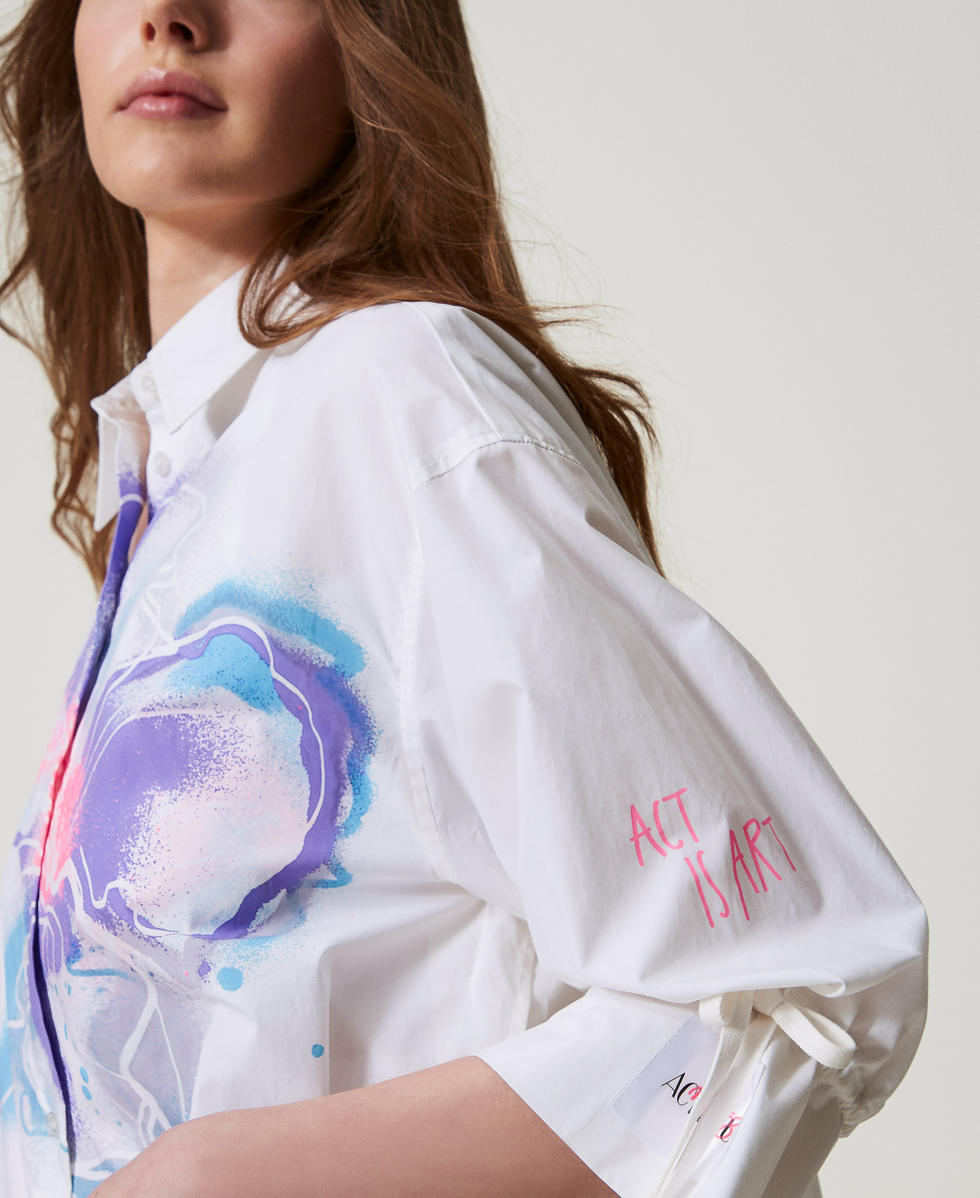 Camicia MYFO a fiori con coulisse Twinset
