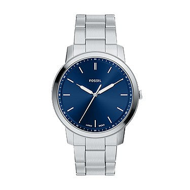 Orologio Minimalist 44 mm a tre sfere con bracciale in acciaio Fossil