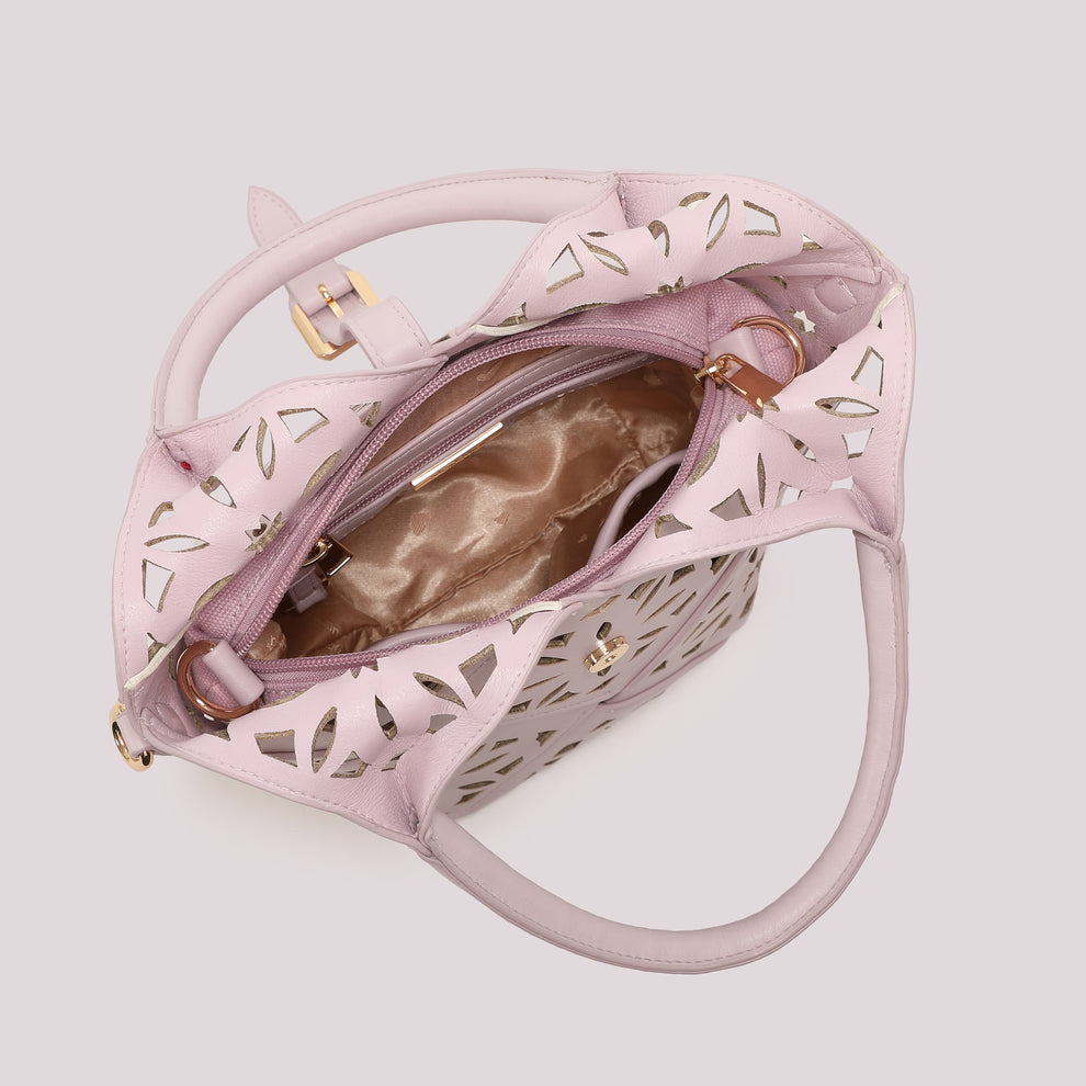 BORSA A TRACOLLA CON MOTIVO TRAFORATO MIMI-MUA