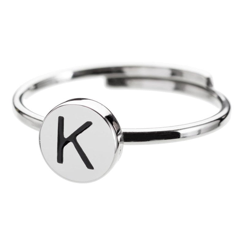 Anello con lettera smaltata MARLU'